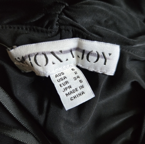 New Shona Joy Yvette Strapless Black Cocktail Midi Dress Size 2 NWOT - Picture 7 of 10